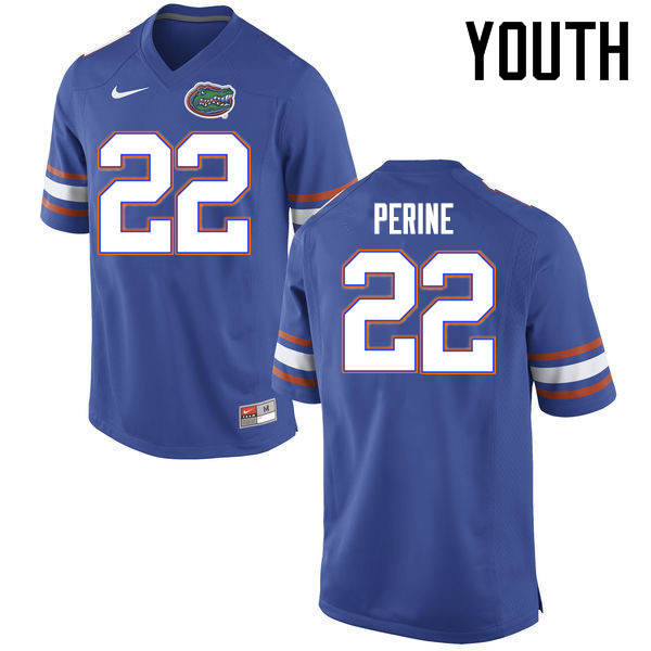 Youth Florida Gators #22 Lamical Perine College Football Jerseys Sale-Blue - Click Image to Close